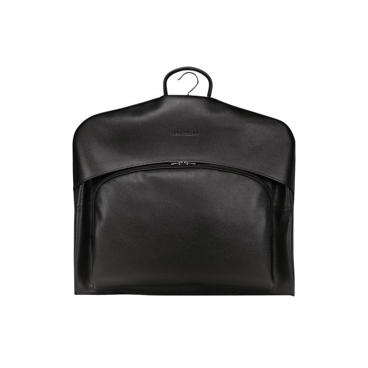 Travel Accessories Longchamp Garment Cover Cuir Noir | 24681-FKZJ