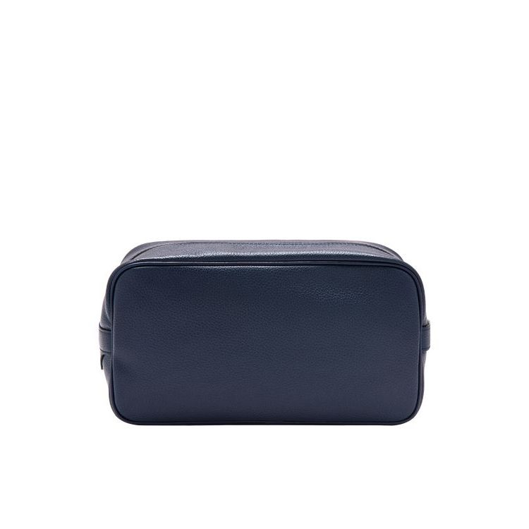 Trousses De Toilette Longchamp Cuir Bleu Marine | 64183-POIC