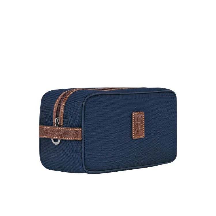 Trousses De Toilette Longchamp Tela Bleu | 24078-WNYO