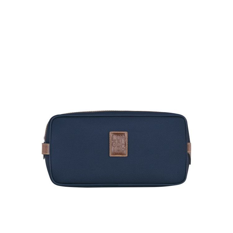 Trousses De Toilette Longchamp Tela Bleu | 24078-WNYO