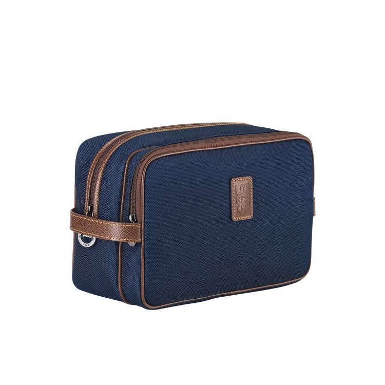 Trousses De Toilette Longchamp Tela Bleu | 27093-TYQV