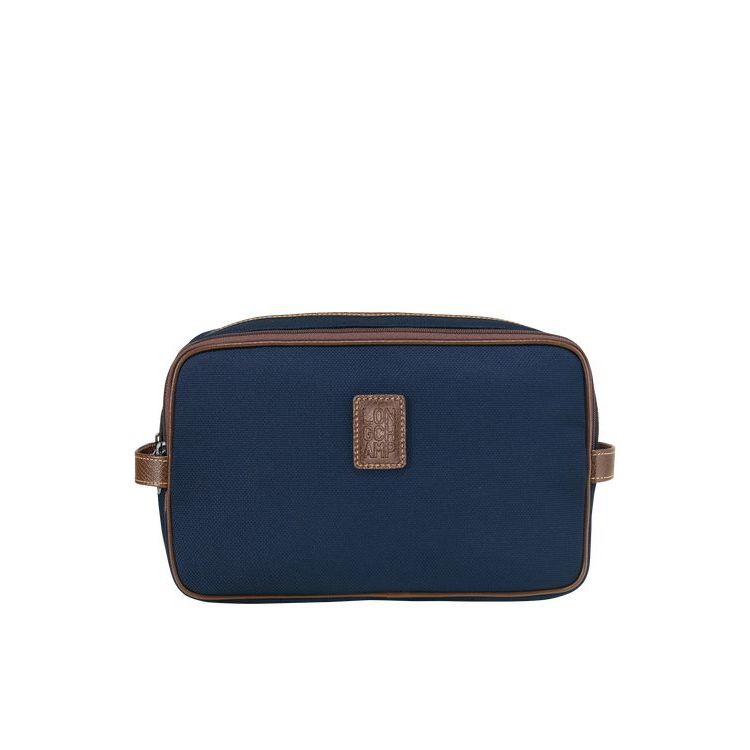 Trousses De Toilette Longchamp Tela Bleu | 27093-TYQV