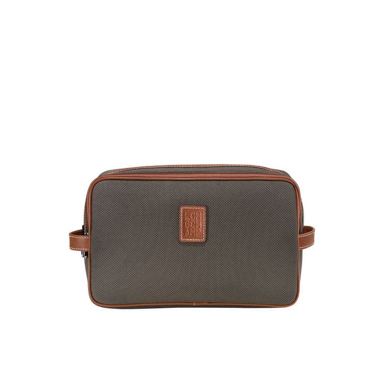 Trousses De Toilette Longchamp Tela Marron | 68521-DEOK