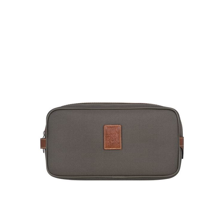 Trousses De Toilette Longchamp Tela Marron | 69013-FYER