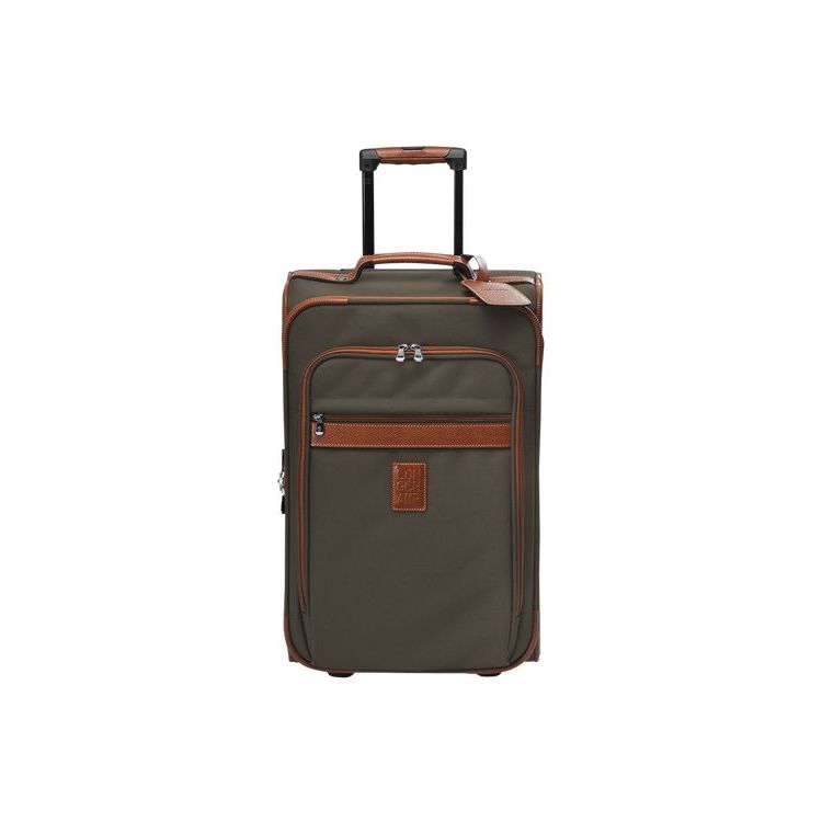 Valises Longchamp Cabin Tela Marron | 75162-DVNQ