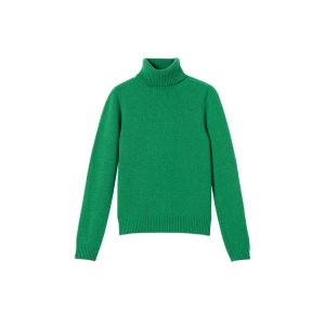 Chemisier Longchamp Turtleneck Pull Laine Vert | 24618-ABOR