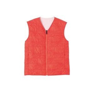 Manteaux Longchamp Reversible Vest Other Orange Rose | 34579-AZSK