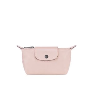 Pochettes Longchamp Pouch Cuir Rose | 49352-EASW