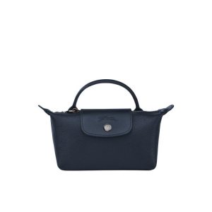 Pochettes Longchamp Pouch With Tela Bleu Marine | 34617-OKTS