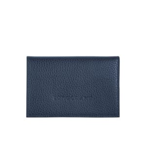 Porte-Cartes Longchamp Card Cuir Bleu Marine | 90316-RPSH