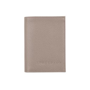 Porte-Cartes Longchamp Card Turtledove Cuir Grise | 37450-XGJM