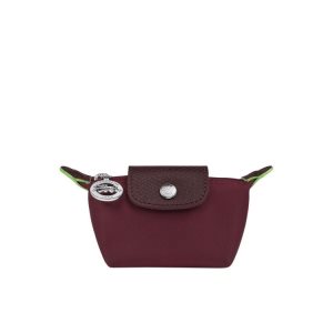 Porte-Cartes Longchamp Recycled canvas Bordeaux | 53049-XCNQ