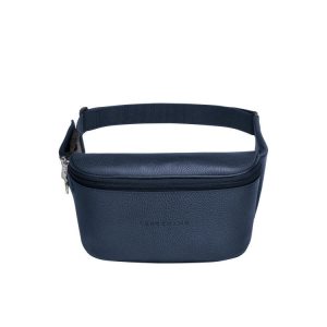 Sac Banane Longchamp Cuir Bleu Marine | 51467-LRGE