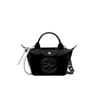 Sac Mini Longchamp Xs Cuir Noir | 26498-DSGW