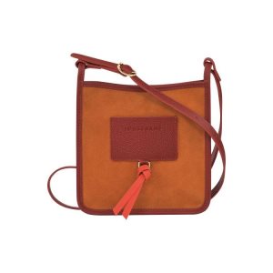 Sac Mini Longchamp Zipped S Saffron Cuir Orange | 12749-GBPQ