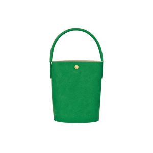 Sac À Main Longchamp Bucket Cuir Vert | 83509-QYIO