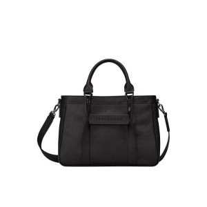 Sac À Main Longchamp S Cuir Noir | 64510-TIPB