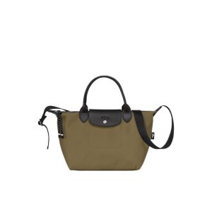 Sac À Main Longchamp S Recycled canvas Kaki | 25631-KIST