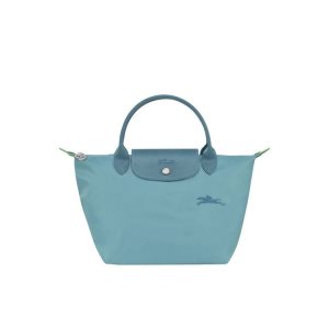 Sac À Main Longchamp S Thunderstorm Recycled canvas Bleu | 28435-CAND