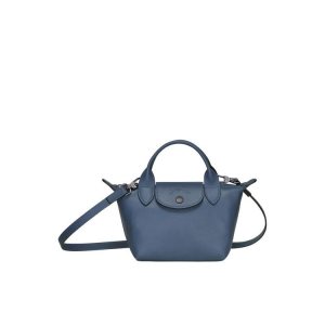 Sac À Main Longchamp Xs Cuir Bleu | 35108-CBWQ