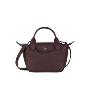 Sac À Main Longchamp Xs Cuir Bordeaux | 26310-ZYUC