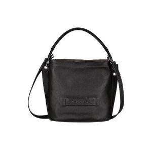 Sacs Crossbody Longchamp Cuir Noir | 37964-TEWC