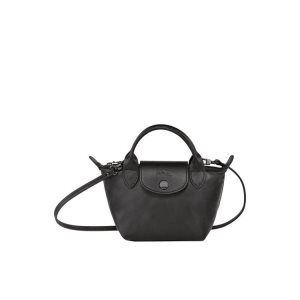 Sacs Crossbody Longchamp Cuir Noir | 65214-GCWO