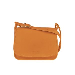 Sacs Crossbody Longchamp L Saffron Cuir Orange | 50264-EMKP