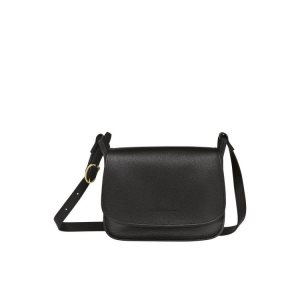 Sacs Crossbody Longchamp M Cuir Noir | 71349-EYGV