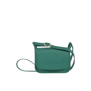 Sacs Crossbody Longchamp S Cuir Grise Vert | 96123-OLSZ