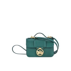 Sacs Crossbody Longchamp Xs Cuir Grise Vert | 50637-XOQH