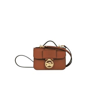 Sacs Crossbody Longchamp Xs Cuir Marron | 02376-NZWP