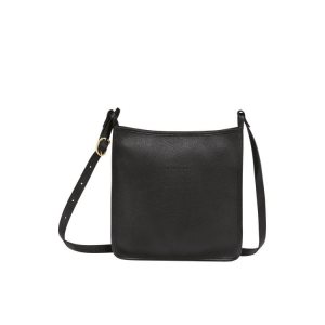 Sacs Crossbody Longchamp Zipped L Cuir Noir | 19427-FEMY