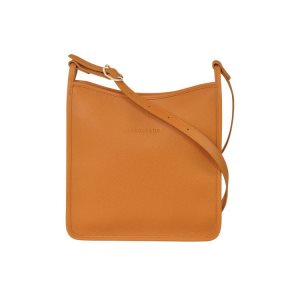 Sacs Crossbody Longchamp Zipped L Saffron Cuir Orange | 48265-MAPH