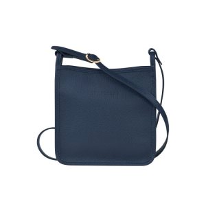 Sacs Crossbody Longchamp Zipped S Cuir Bleu Marine | 52197-PKCW