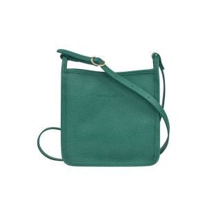 Sacs Crossbody Longchamp Zipped S Cuir Grise Vert | 28035-CHMK