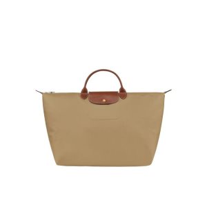 Sacs De Voyage Longchamp L Desert Recycled canvas Kaki | 19307-WXZE