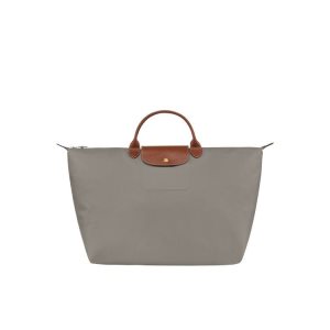 Sacs De Voyage Longchamp L Turtledove Recycled canvas Grise | 25736-GNKO