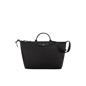 Sacs De Voyage Longchamp Recycled canvas Noir | 12704-COZT