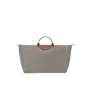 Sacs De Voyage Longchamp Xl Turtledove Recycled canvas Grise | 76504-ODPB