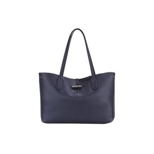 Sacs À Bandoulière Longchamp Cuir Bleu Marine | 67034-UWLH