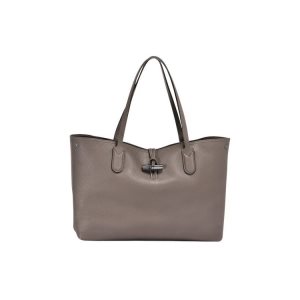 Sacs À Bandoulière Longchamp Cuir Grise | 70698-YPAW