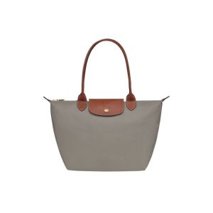 Sacs À Bandoulière Longchamp S Turtledove Recycled canvas Grise | 03942-SRDI