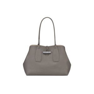 Sacs À Bandoulière Longchamp Turtledove Cuir Grise | 24598-UJDZ