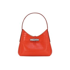 Sacs À Bandoulière Longchamp Xs Cuir Orange | 09376-YHFB