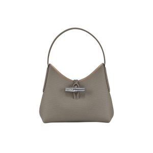 Sacs À Bandoulière Longchamp Xs Turtledove Cuir Grise | 35906-PWGF