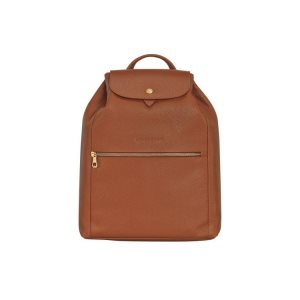 Sacs À Dos Longchamp Caramel Cuir Marron | 63985-IZUA