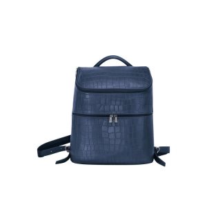 Sacs À Dos Longchamp Cuir Bleu Marine | 23985-TOVP