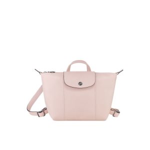 Sacs À Dos Longchamp Cuir Rose | 93012-MQCV