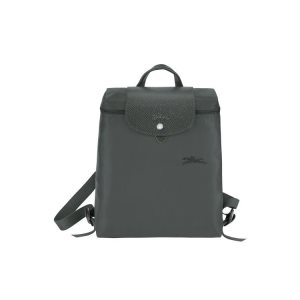 Sacs À Dos Longchamp Recycled canvas Grise Foncé | 82541-NWLU